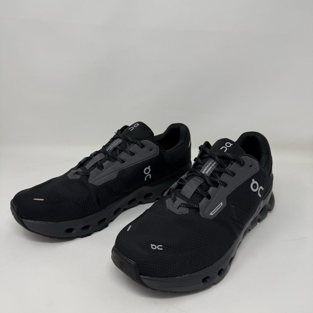 On Cloudrunner Waterproof Black Running Shoes Men… - image 1